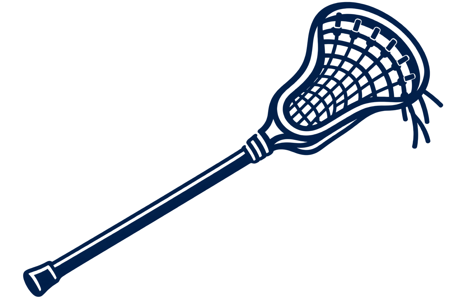 Navy Lacrosse Stick Icon